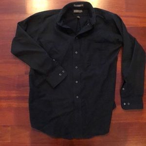Men’s black dress shirt button down 15 1/2 in neck